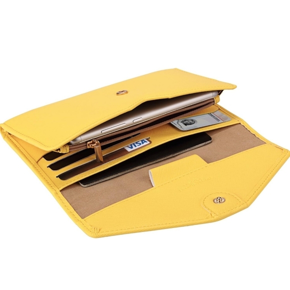 Pretty Yellow Travel Passport Wallet NWT 💛 😍 - Picture 6 of 8